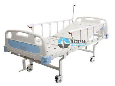Single Crank Manual Abs Hospital Bed With Castors
