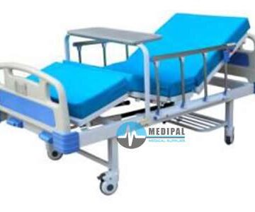 Two Crank Abs Hospital Bed & Overhead Table