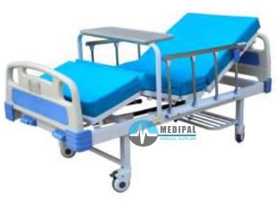 Two Crank Abs Hospital Bed & Overhead Table